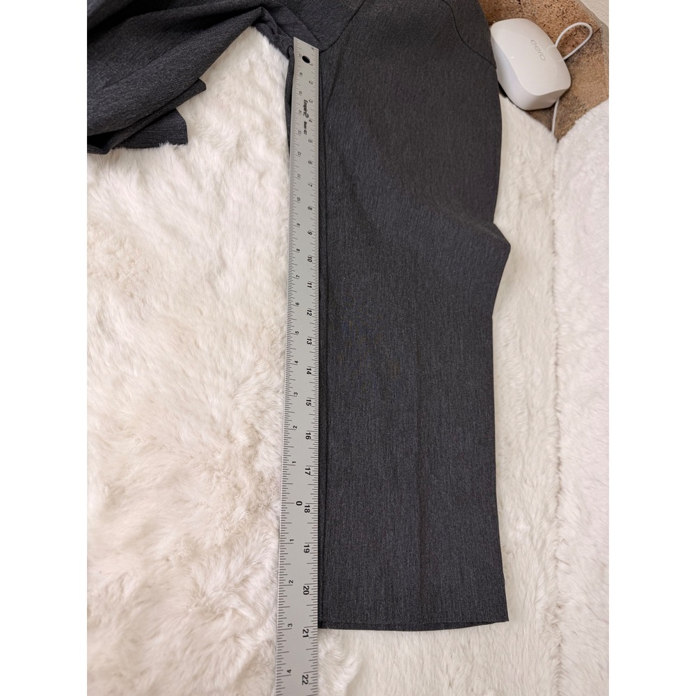 NWT Alfani Tummy Control Capri Pants Womens 14P Dark Grey Heather Pull On - Picture 5 of 6